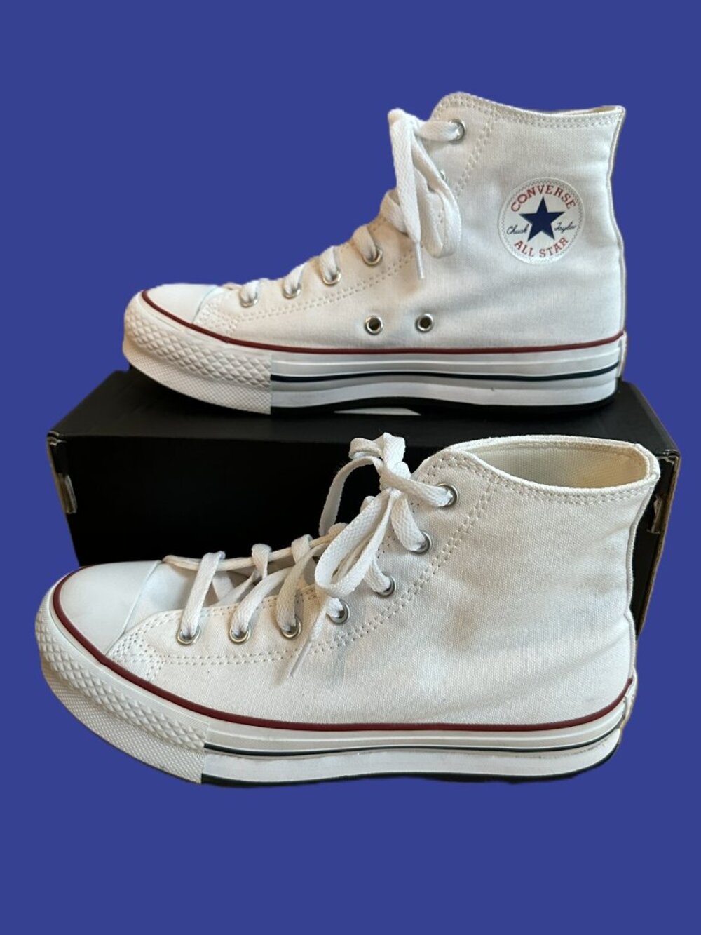 Converse Chuck Taylor All Star Eva Lift High Top Size 4.5 Big Kids White 272856F